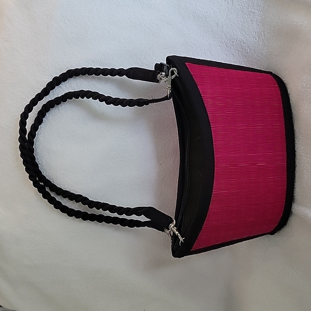 Hot Pink bamboo purse